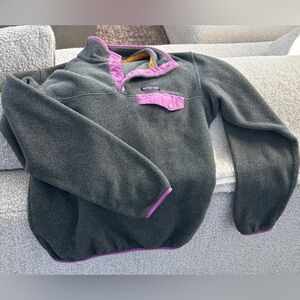 Patagonia Gray and Pink Sweatshirt